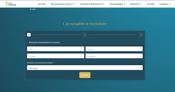 Site Ether Ataraxie formulaire
