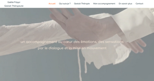 Site Gaëlle Filippi page accueil