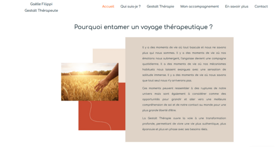 Site Gaëlle Filippi page