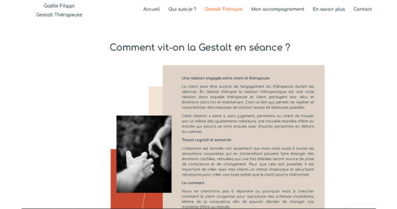 Site Gaëlle Filippi exemple page