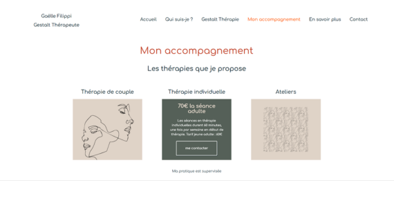 Site Gaëlle Filippi services