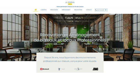 AXPRIMA Studio Page d'accueil
