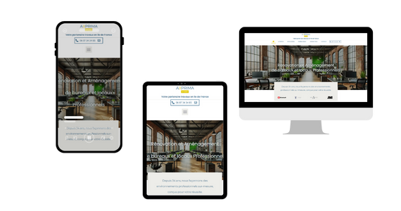 Site Axprima studio responsive